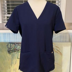 FIGS Scrub Top Navy Blue Medium